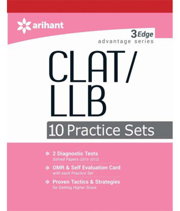 Arihant 3 Edge Advantage Series CLAT/LLB 10 Practice Sets